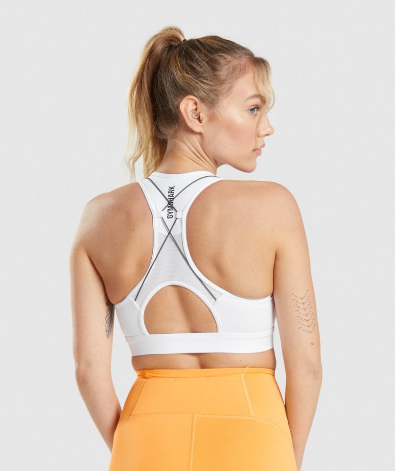 Women's Gymshark Pulse Sports Bra White | CA 80A6ND